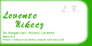 levente mikecz business card